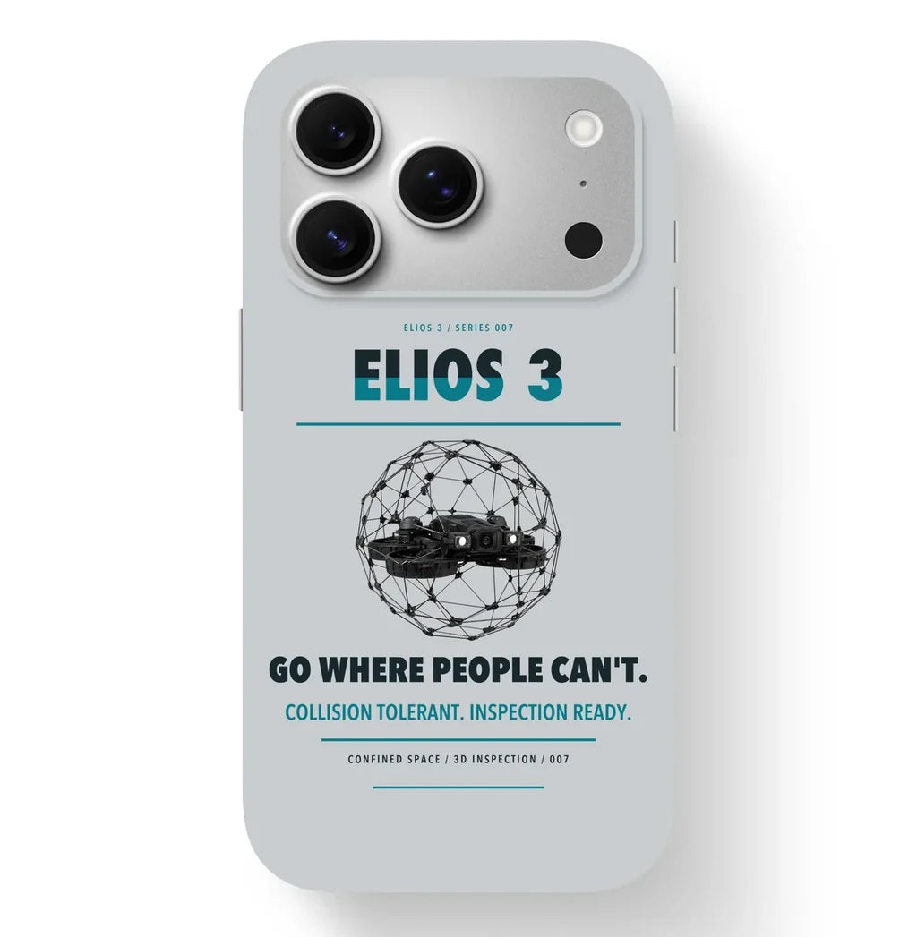 Flyability Elios 3 Case design on light gray iphone case