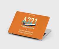 Thumbnail for Airbus A321XLR design on orange MacBook case