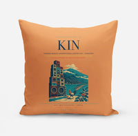 Thumbnail for Norman Manley International Airport (KIN) design on orange pillow