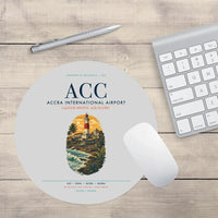 Thumbnail for Accra International Airport (ACC) design on light gray round mouse pad