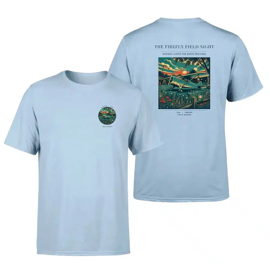 VINTAGE G4400 - The Firefly Field Night - Double-Side T-Shirt design on lightblue double side t shirt