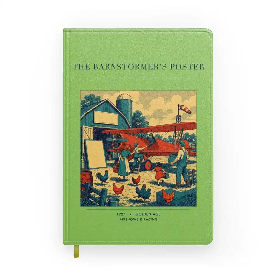 VINTAGE G4165 - The Barnstormer's Poster - Designed Notebooks design on lightgreen