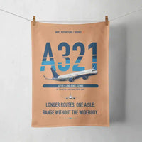 Thumbnail for Airbus A321LR design on orange towel