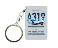 Thumbnail for Airbus A319neo Key Chain design on light gray key chain