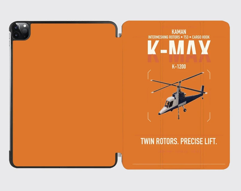 Kaman K-1200 K-MAX design on orange ipad tablet case