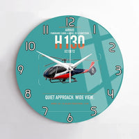 Thumbnail for Airbus H130 design on turquoise no frame wall clock