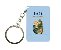 Thumbnail for Siargao Airport (IAO) design on light blue key chain