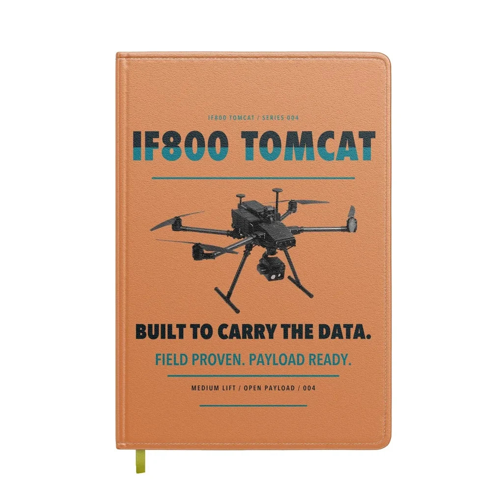 Inspired Flight IF800 Tomcat design on orange notebook