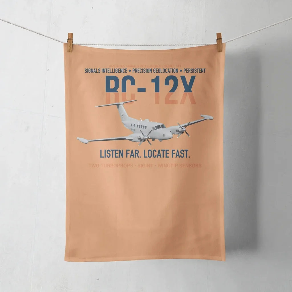 RC-12X Guardrail Signals From Above design on orange towel