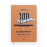 Thumbnail for Fokker 100 design on orange notebook