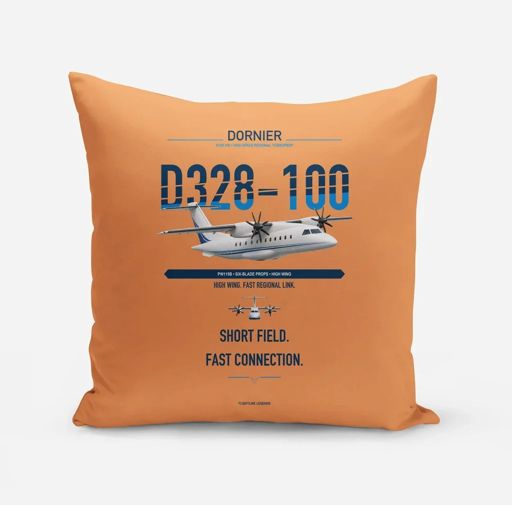 Dornier D328-100 design on orange pillow