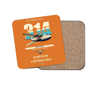 Thumbnail for Boeing 314 Clipper design on orange 1 piece coaster