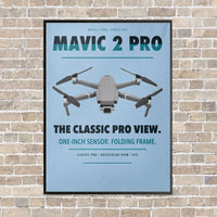 Thumbnail for DJI Mavic 2 Pro vertical canvas print - framed - light blue background