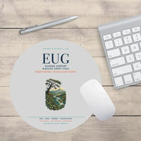 Thumbnail for Eugene Airport Mahlon Sweet Field (EUG) design on light gray round mouse pad