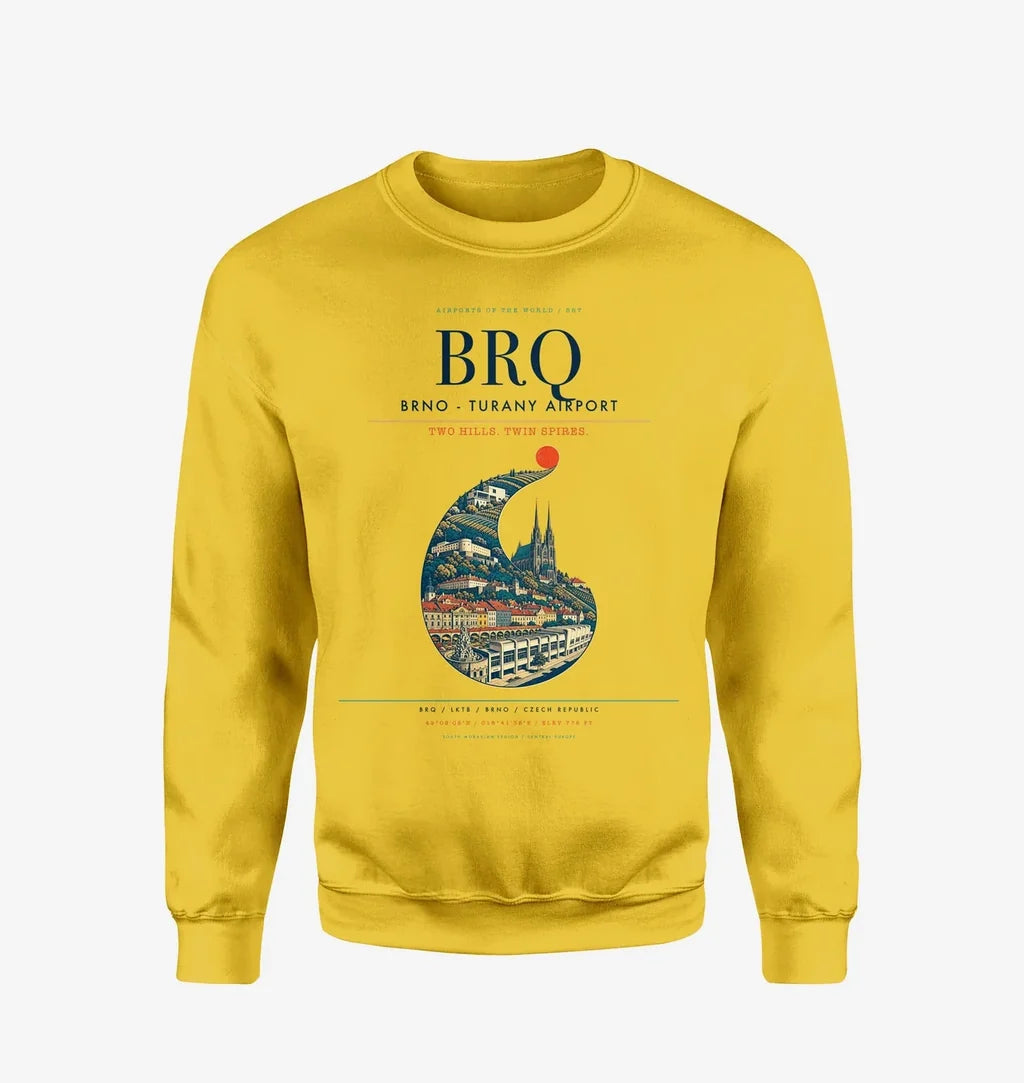 Brno - Turany Airport BRQ Sweatshirt - Yellow