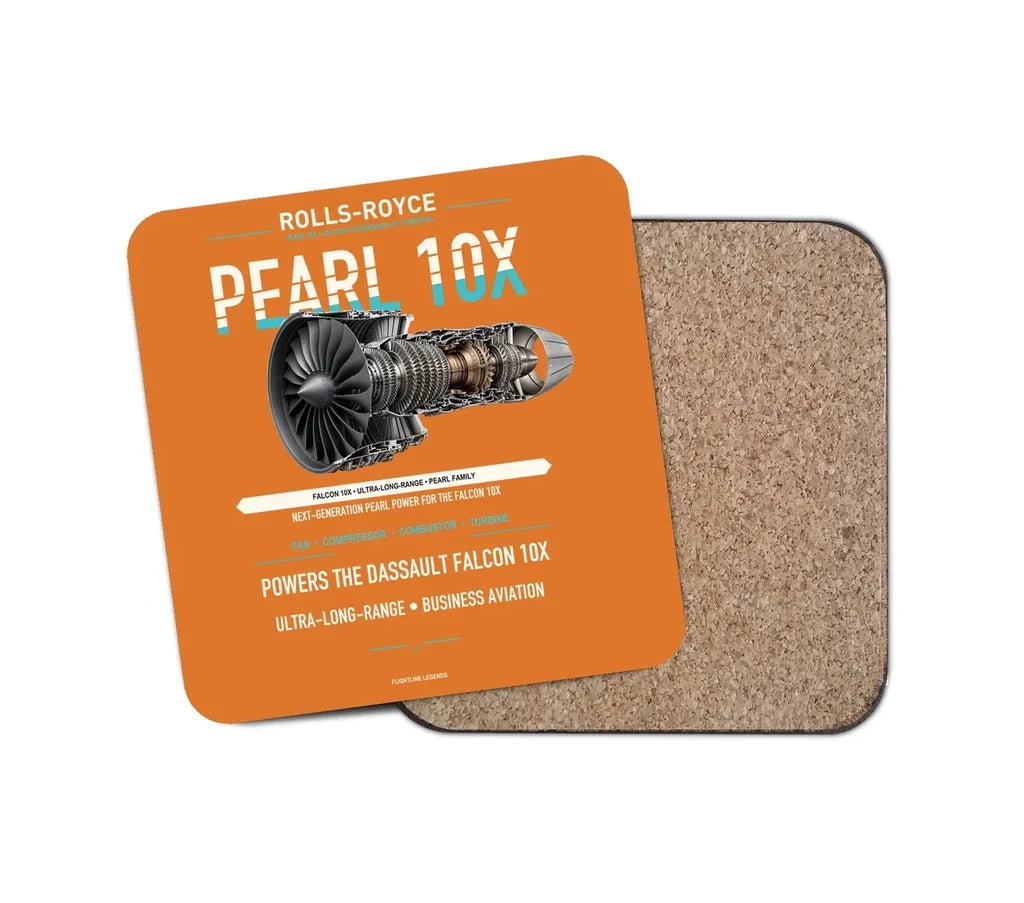 PEARL 10X design on orange 1 piece coaster