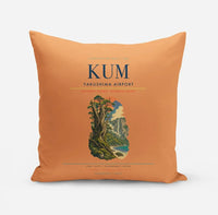 Thumbnail for Yakushima Airport (KUM) design on orange pillow