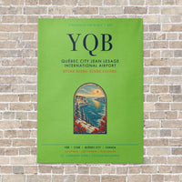 Thumbnail for Québec City Jean Lesage International Airport YQB vertical canvas print - no frame - light green background