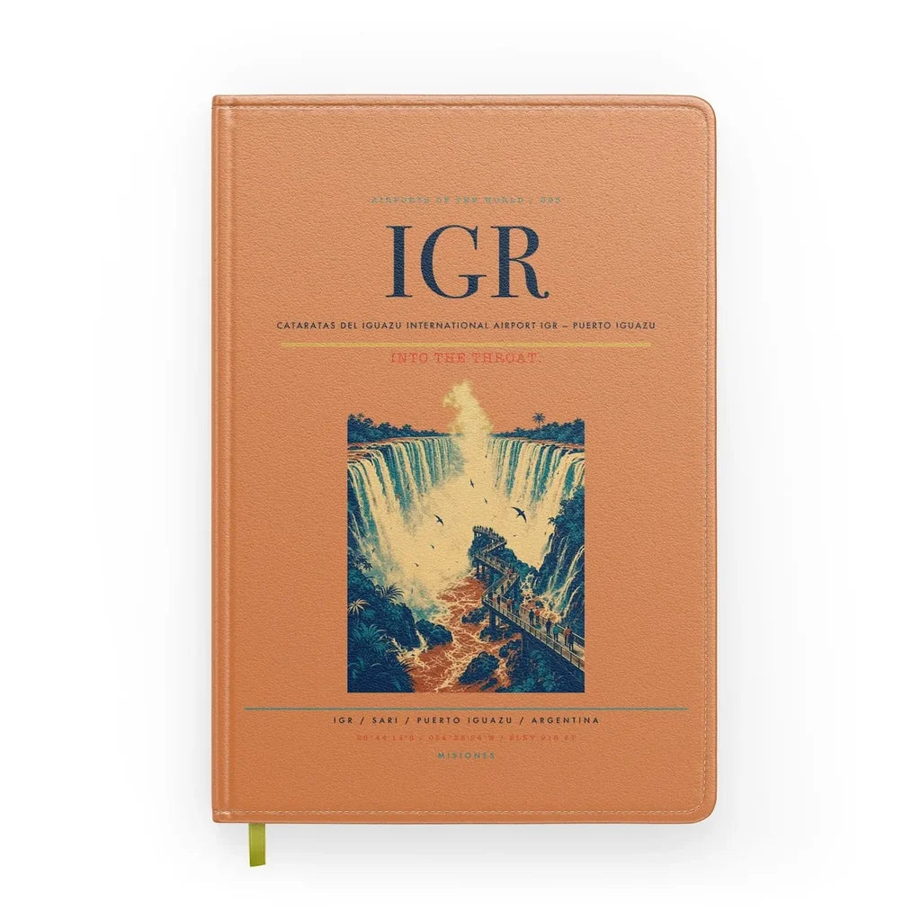 Cataratas del Iguazu International Airport (IGR) design on orange notebook