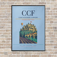 Thumbnail for Carcassonne Airport CCF - Canvas Framed - Light Blue