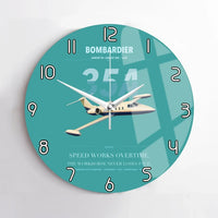 Thumbnail for Bombardier Learjet 35A design on turquoise no frame wall clock