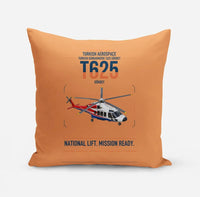 Thumbnail for Turkish Aerospace T625 Gökbey design on orange pillow