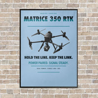 Thumbnail for DJI Matrice 350 RTK vertical canvas print - framed - light blue background