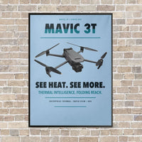 Thumbnail for DJI Mavic 3 Thermal vertical canvas print - framed - light blue background