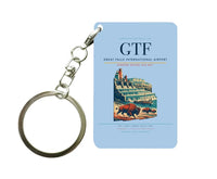 Thumbnail for Great Falls International Airport (GTF) design on light blue key chain