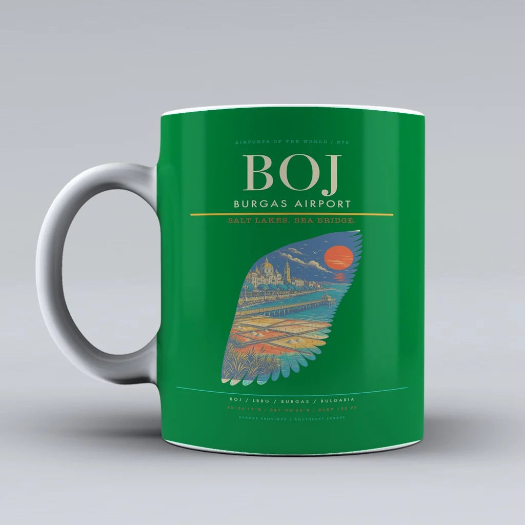 Burgas Airport BOJ Mug - Green