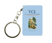 Thumbnail for Chu Lai International Airport (VCL) design on light blue key chain