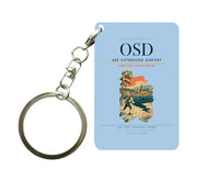 Thumbnail for Are Ostersund Airport (OSD) design on light blue key chain