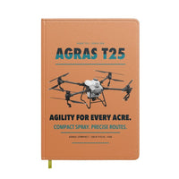 Thumbnail for DJI Agras T25 design on orange notebook