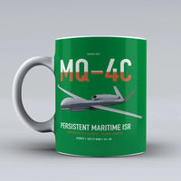 Thumbnail for MQ-4C Triton IFC-4 design on green ceramic mug, double-side print