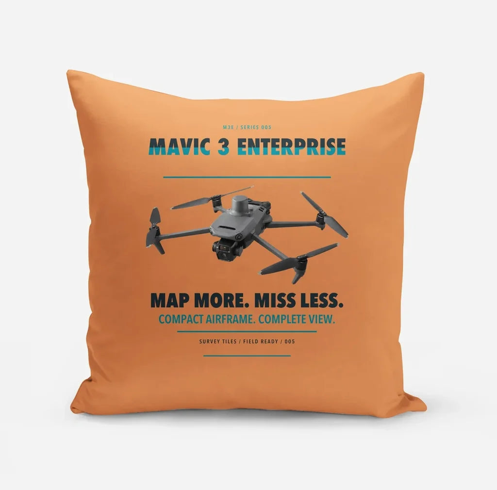 DJI Mavic 3 Enterprise design on orange pillow