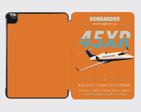 Thumbnail for Bombardier Learjet 45XR design on orange ipad tablet case
