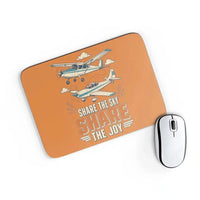 Thumbnail for Share The Sky Share The Joy design on orange rectangle mouse pad