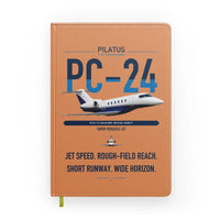 Thumbnail for Pilatus PC-24 design on orange notebook