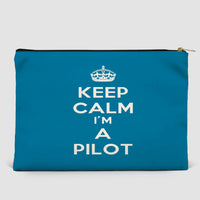 Thumbnail for Keep Calm I'm A Pilot Zipper Pouch - view 10