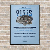 Thumbnail for 915 iS vertical canvas print - framed - light blue background