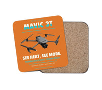 Thumbnail for DJI Mavic 3 Thermal design on orange 1 piece coaster