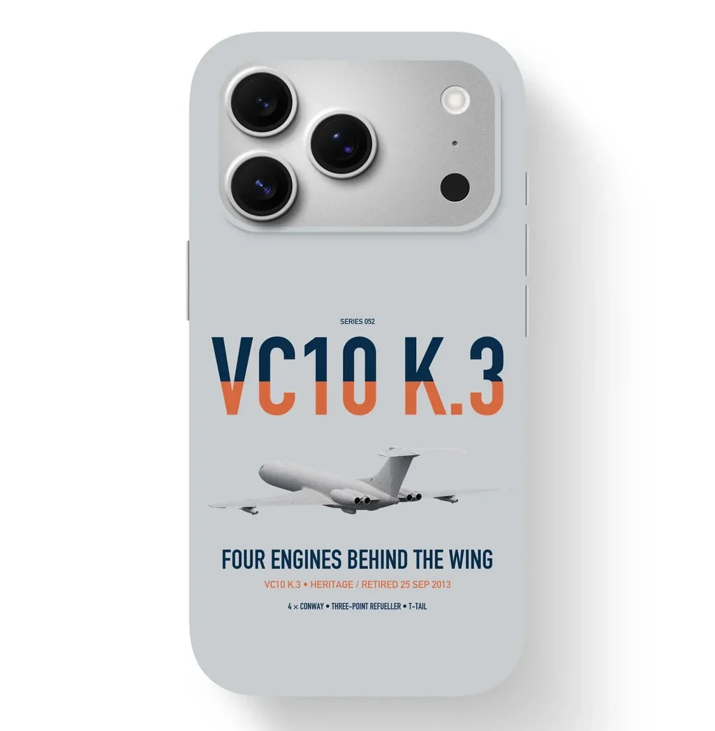 Vickers VC10 K.3 design on light gray magsafe iphone case, for iPhone 17 Pro
