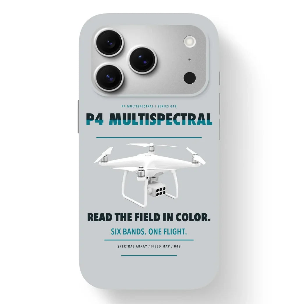 DJI P4 Multispectral Case design on light gray iphone case