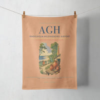 Thumbnail for Ängelholm-Helsingborg Airport (AGH) design on orange towel