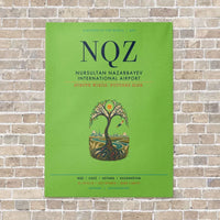 Thumbnail for Nursultan Nazarbayev International Airport Astana NQZ vertical canvas print - no frame - light green background