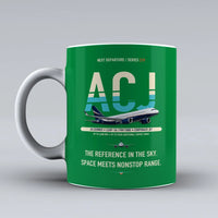 Thumbnail for ACJ320neo Mug design on green airbus