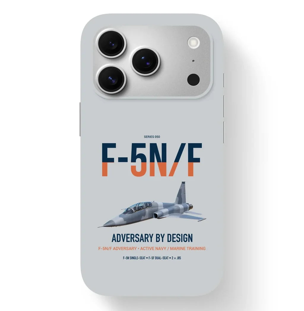 F-5N F Adversary design on light gray magsafe iphone case, for iPhone 17 Pro