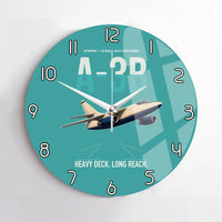 Thumbnail for A-3B Skywarrior design on turquoise no frame wall clock