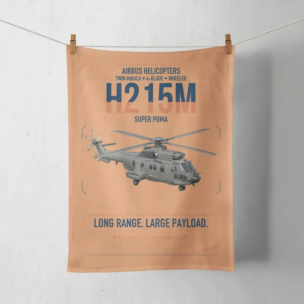 Airbus H215M design on orange towel