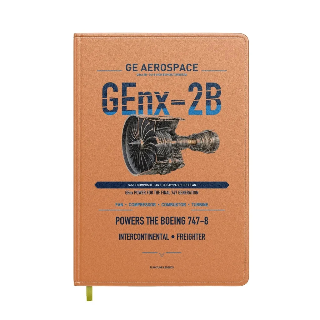 GEnx-2B design on orange notebook